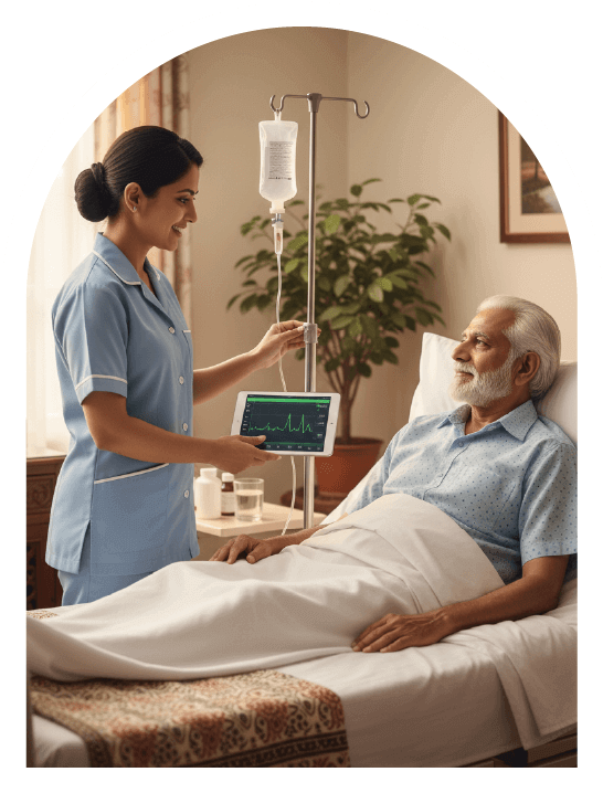 Nurse with patient